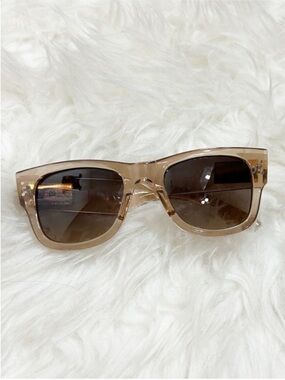 Kurt Geiger square sunglasses in Crystal tan/brown authentic premium